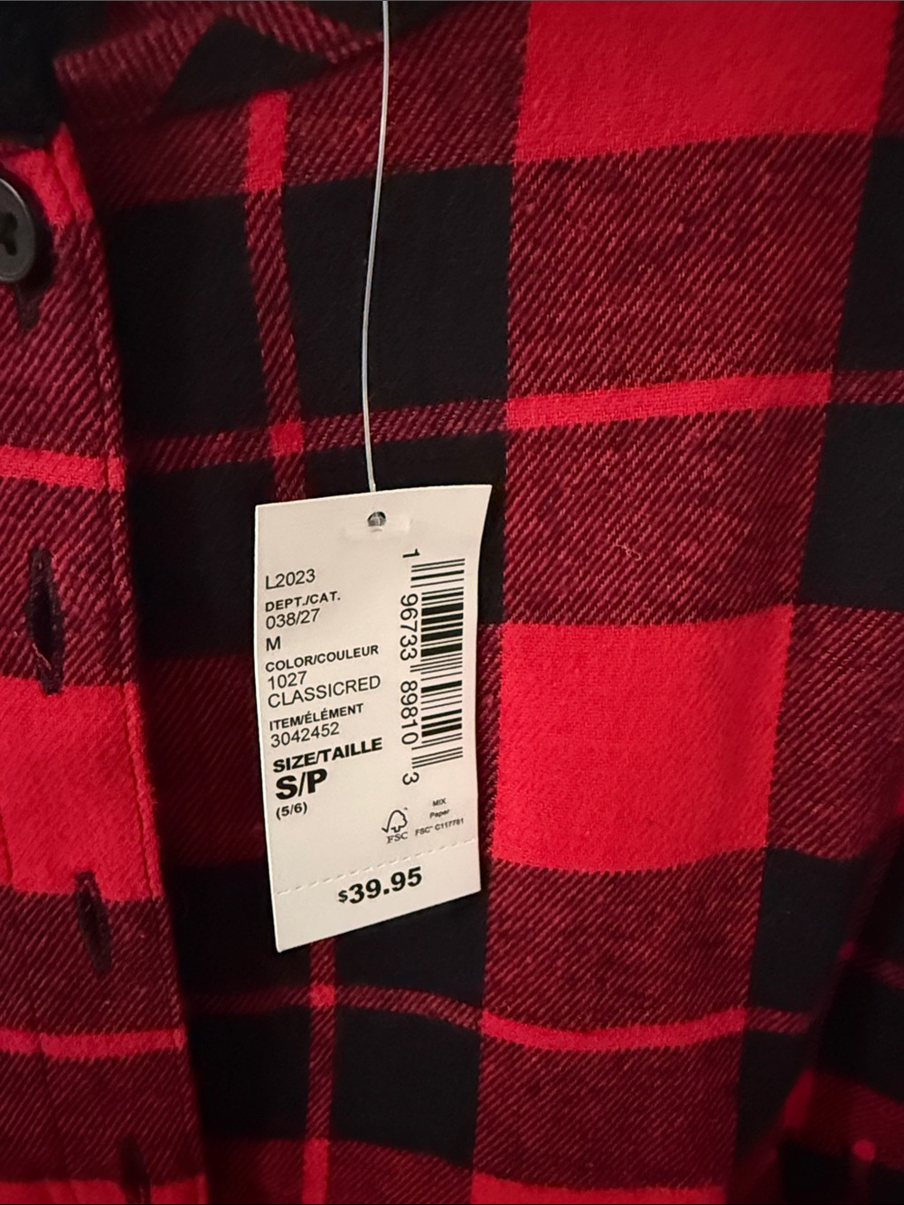 The Children's Place Red & Black Plaid Button-Front Dress - Picture 4 of 4